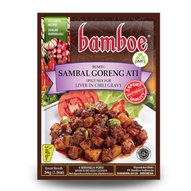 Bamboe Sambal Goreng Ati - Spice Mix for Roast Potato in Indonesian Spicy Sauce 54g