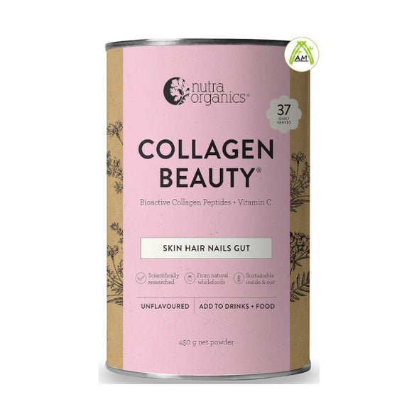 Nutra Organics Collagen Beauty - Bioactive COllagen Peptide + Vitamin C 450g